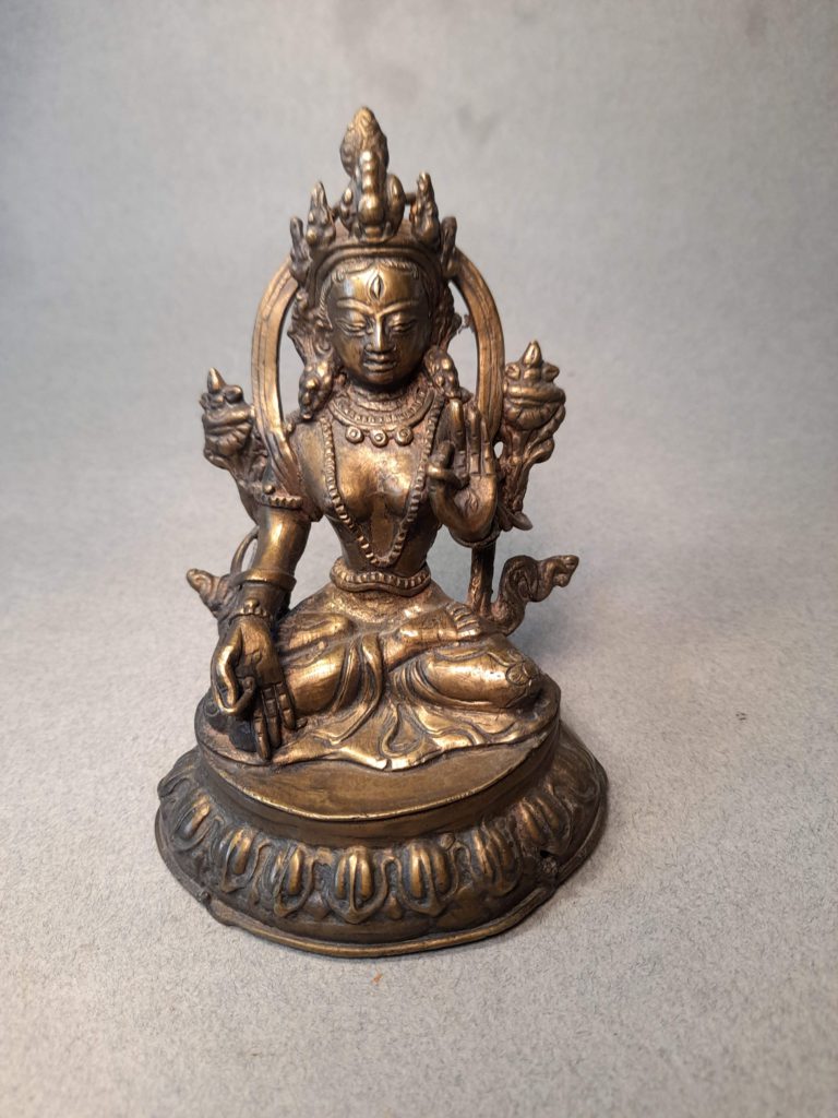 Nepal, Tara Buddha gudinde i Bronze